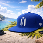 Skrypt Wear™ CIELO Blue Snapback — Isla Unida Collection